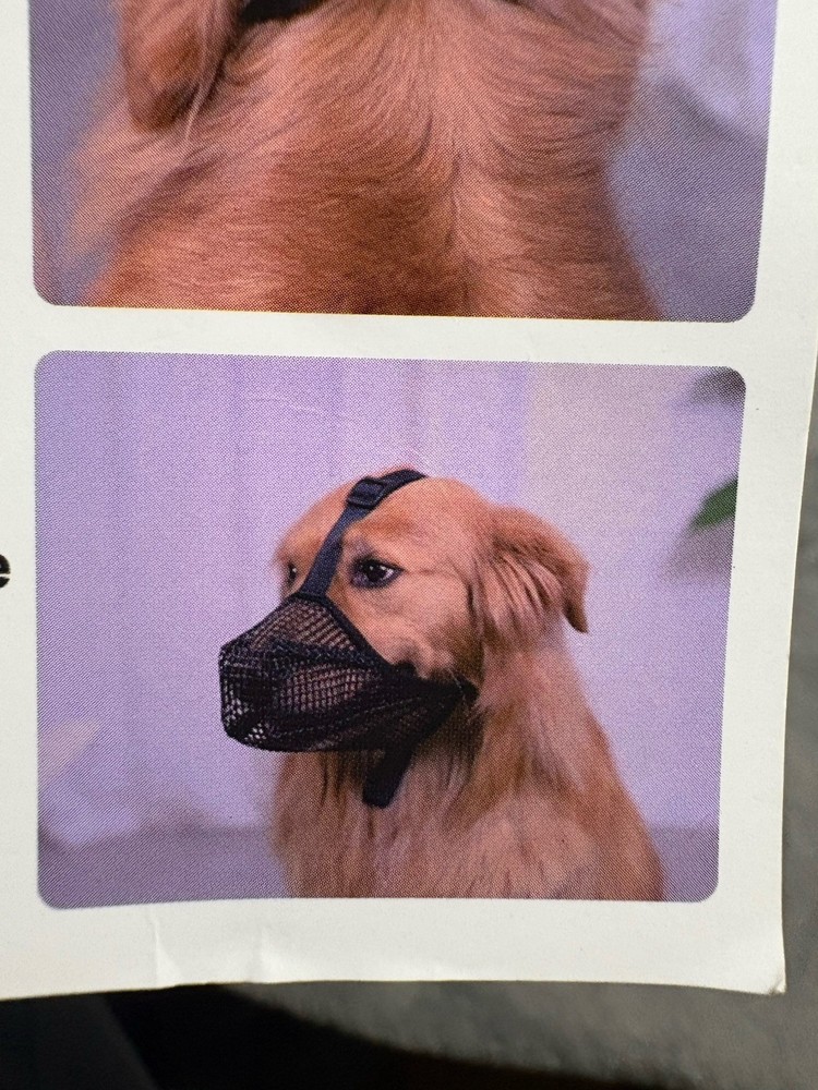 Black Adjustable Mesh Nylon Plastic Dog Muzzle for Large Dogs Non Breed Specific