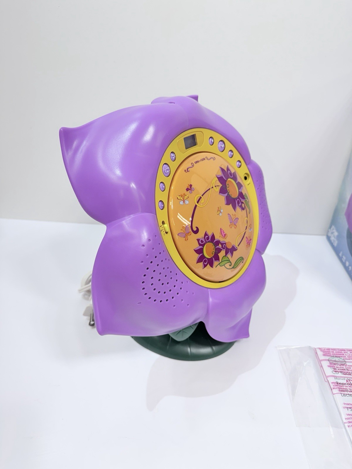 NEW OB 2009 Disney Fairies Tinker Bell & Friends Purple Flower CD Player Boombox