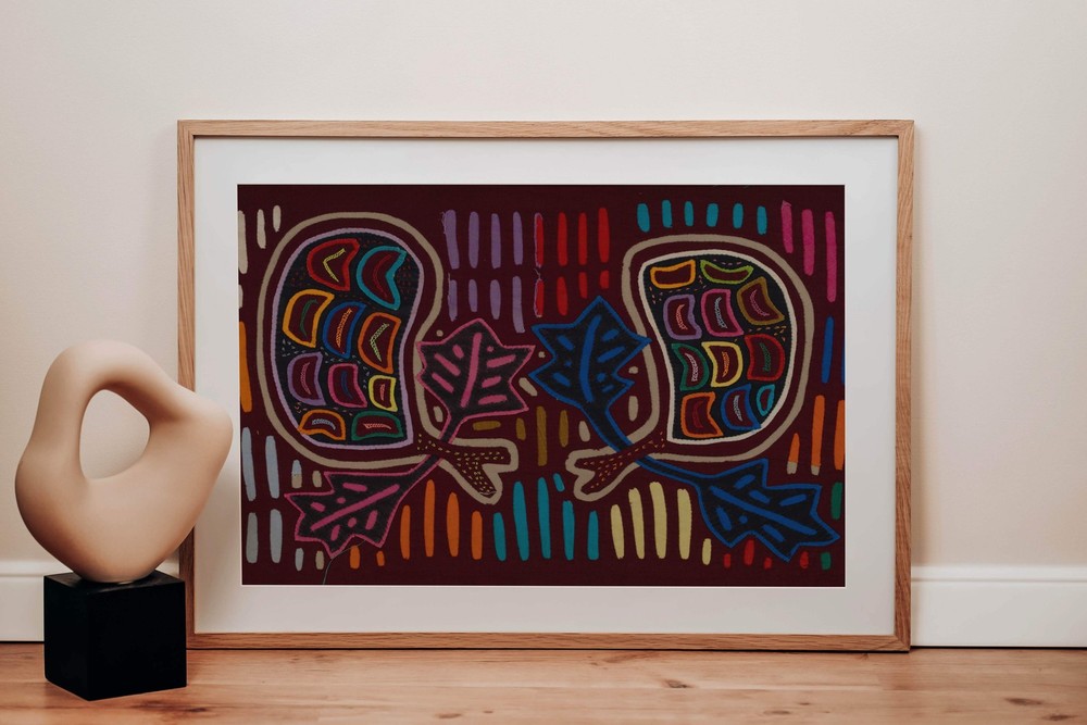 Traditional Multi-Color Autumn Leaf Mola
