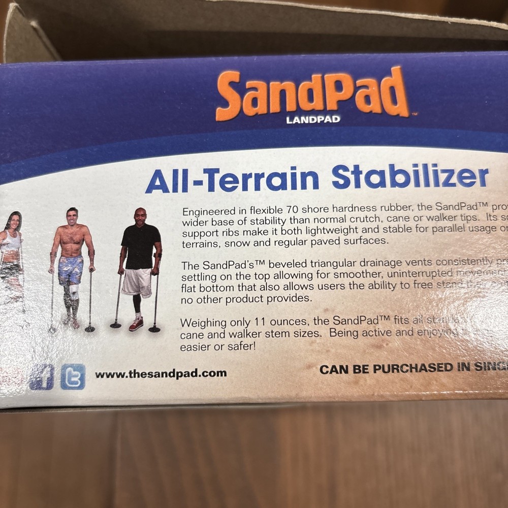 SandPad All Terrain Stabilizer Cane Tip (Single Pack)