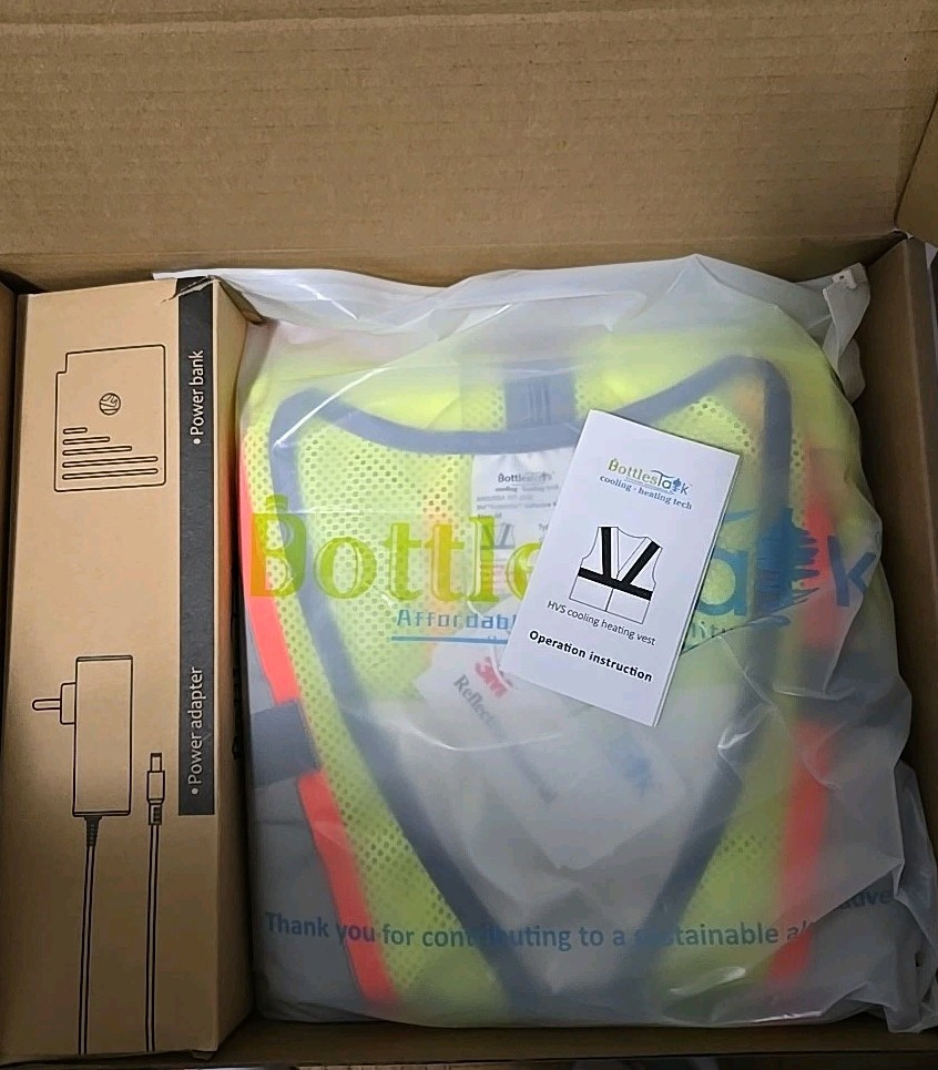 NIB 2 size Medium Cooling/Heating Reflective Vests By Bottlestalk
