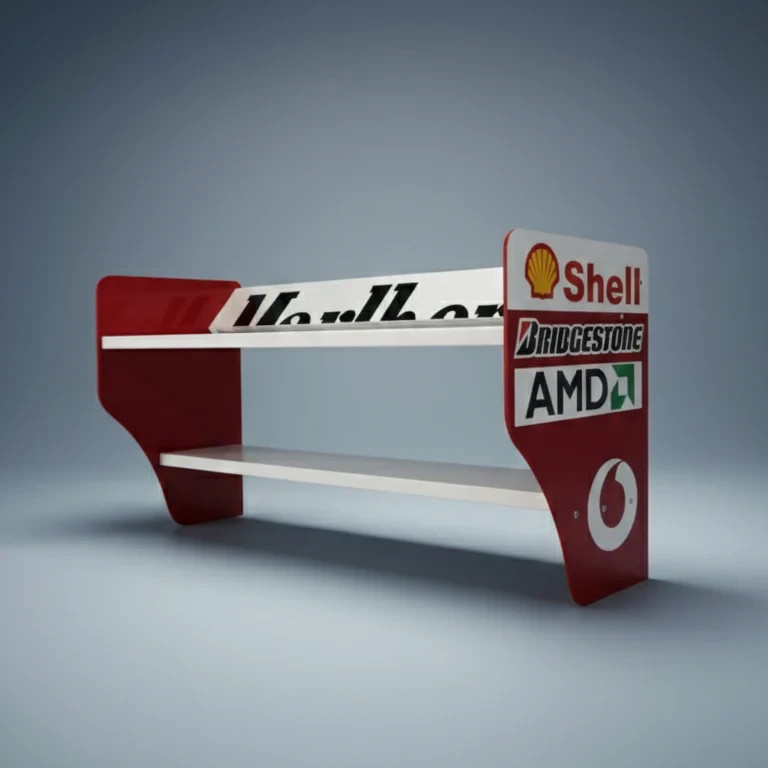 Marlboro Racing Rear Wing Shelf – Formula Style Spoiler Wall Decor