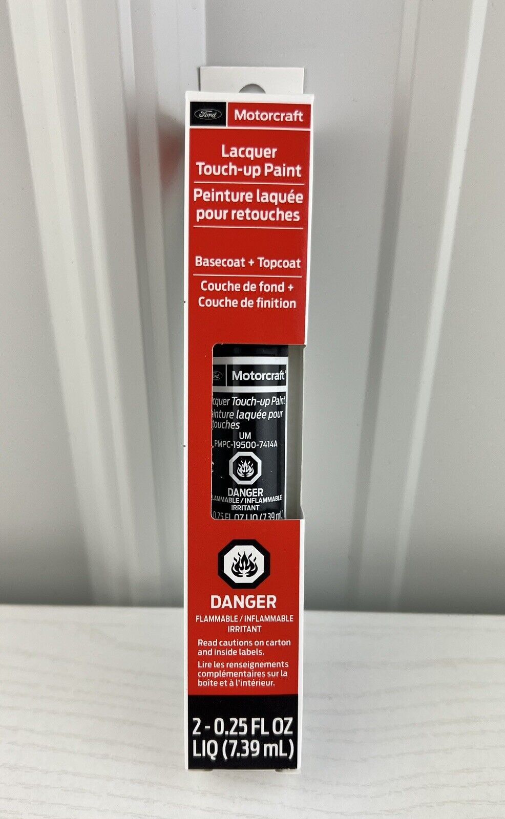 Genuine Ford Motorcraft Touch Up Paint Bottle Agate Black UM 7414A & Clear Coat