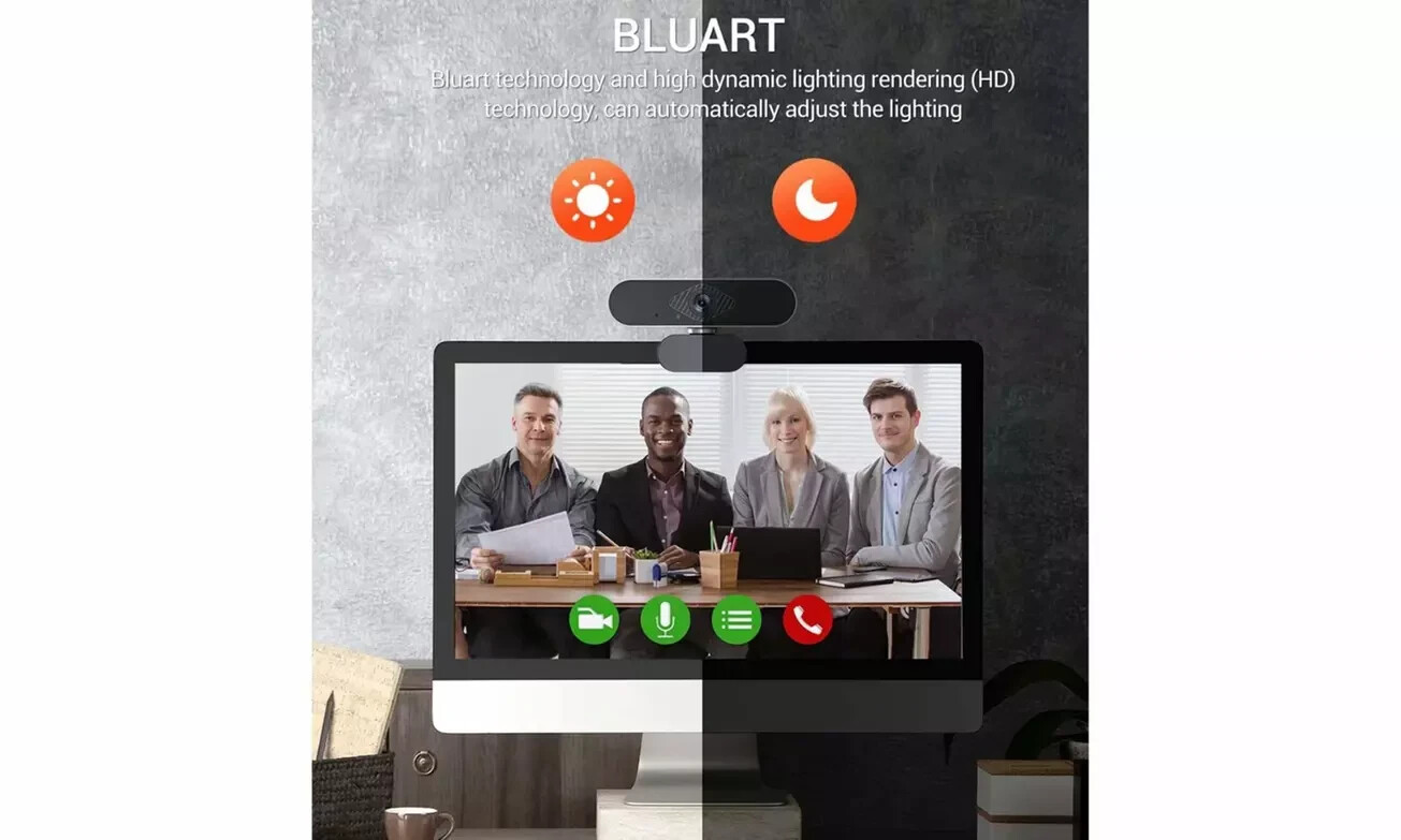 1080P Full HD USB Webcam for PC Desktop,Laptop Web Camera with Microphone