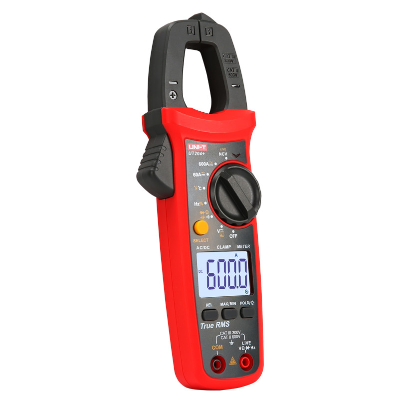 UNIT TRUE RMS Digital Clamp meter AC DC NCV Multimeter Cap Live Wire Test UT204+
