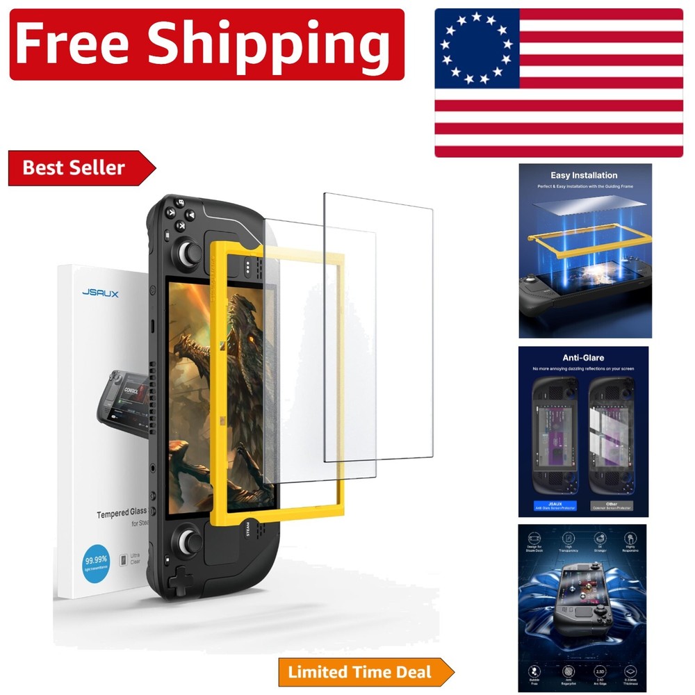 Ultra-Thin Anti-Glare Protector for Steam Deck OLED - Easy Install with Frame