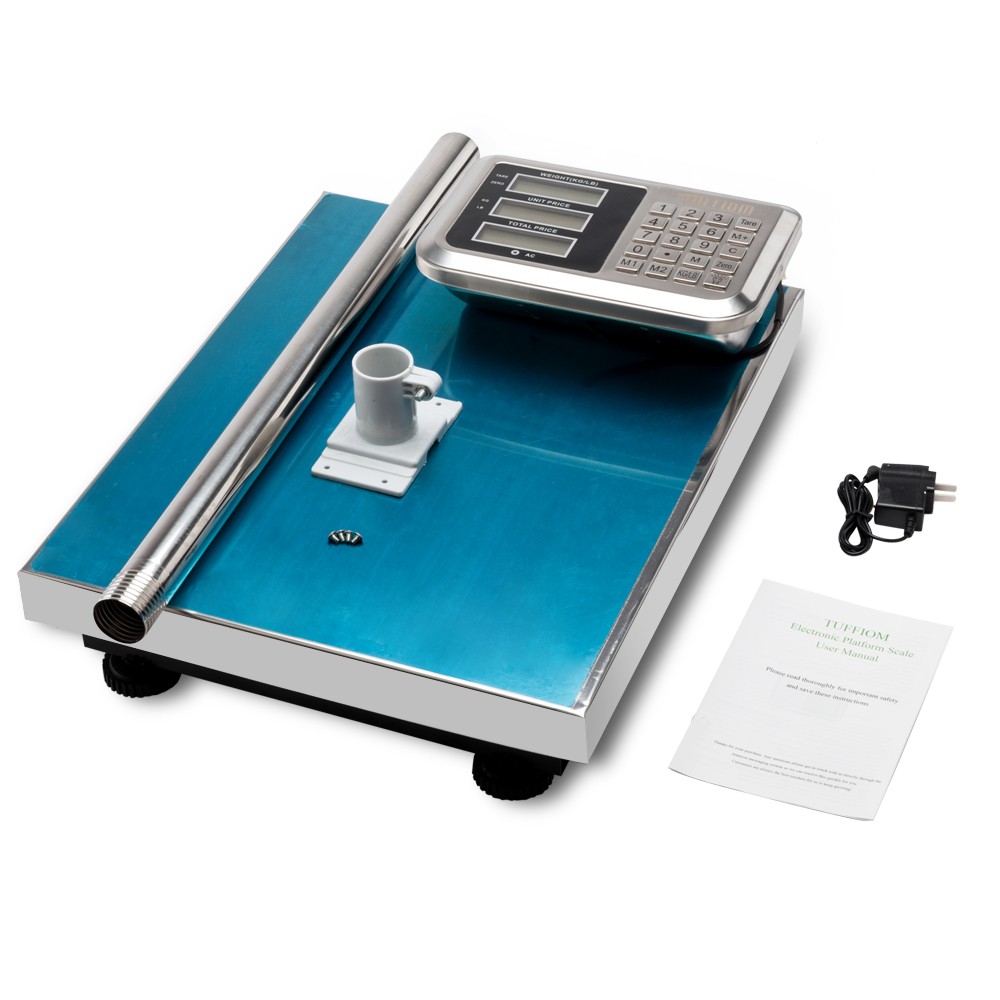Heavy Duty 661lbs Weight Electronic Platform Scale,High-Definition LCD Display