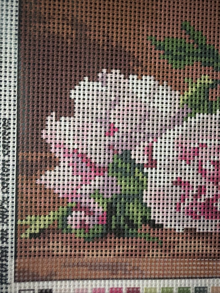Printed needlepoint tapestry canvas only 7x9.5 Inch Orchidea