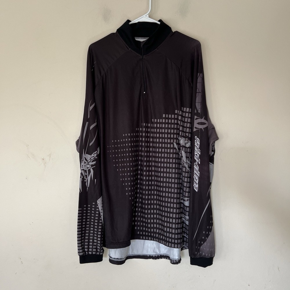 Ski-Doo BRP Men’s 2XL Black Gray Pullover Half Zip Lightweight Sweatshirt