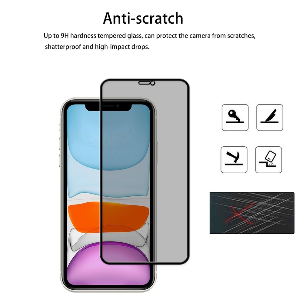 [3 Pack Privacy Screen Protector Designed For iPhone11 / iPhoneXR Anti Spy Pr...