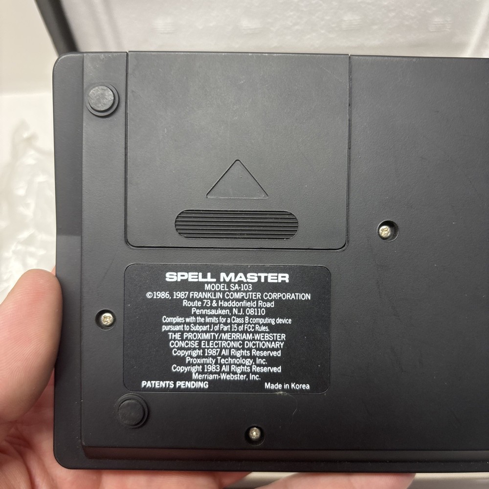 FRANKLIN COMPUTER SPELL MASTER MODEL SA-103 ELECTRONIC SPELLER (TESTED & WORKS)