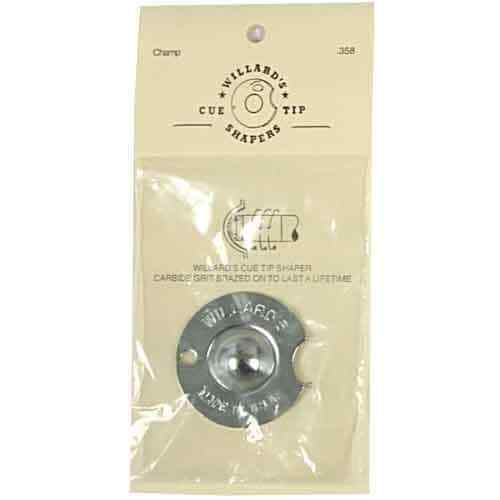 Willard's Pool Q Cue Tip Scuffer, Shaper Tool Dime Radius