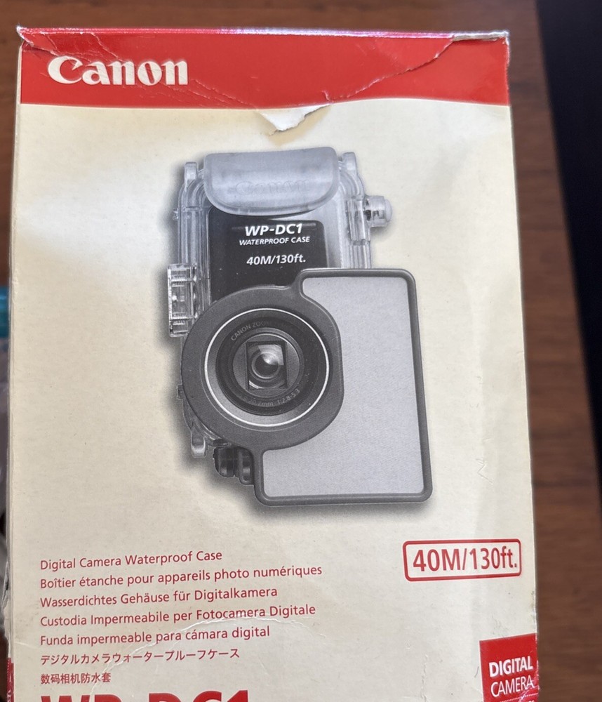CANON Waterproof Camera Case WP-DC1 40m/130ft Used