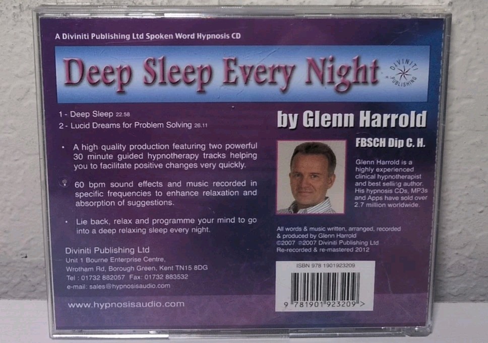 Deep Sleep Every Night by Glenn Harrold (2002, Compact Disc) B356
