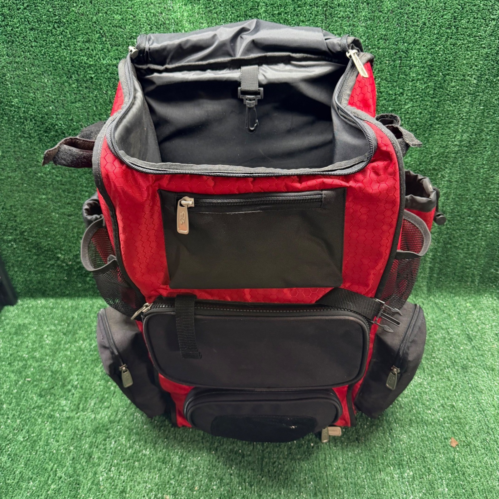 Boombah Superpack Red/Black Baseball Softball Bat Bag Backpack Equipment Storage