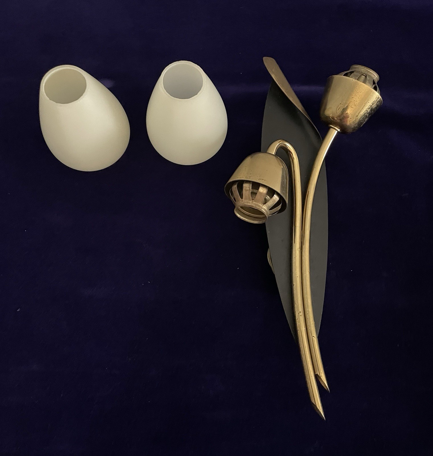 Vintage Mid-century Italian Double Sconces Wall Lights X2