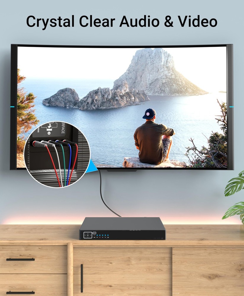 BlueRigger Component Video Cable with Audio (3FT, RCA- 5 3FT, Multicolored