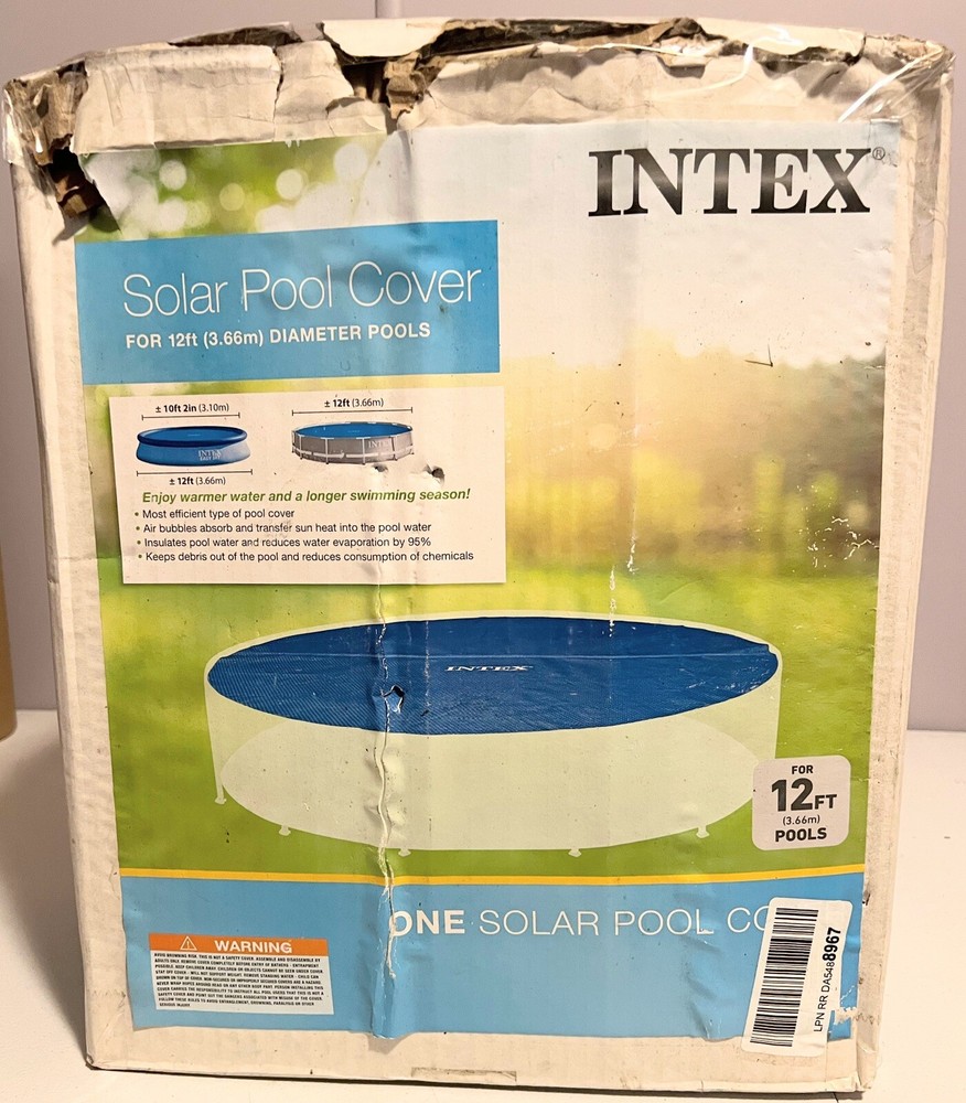 Intex 12'x12' Plastic Solar Pool New Damaged Box