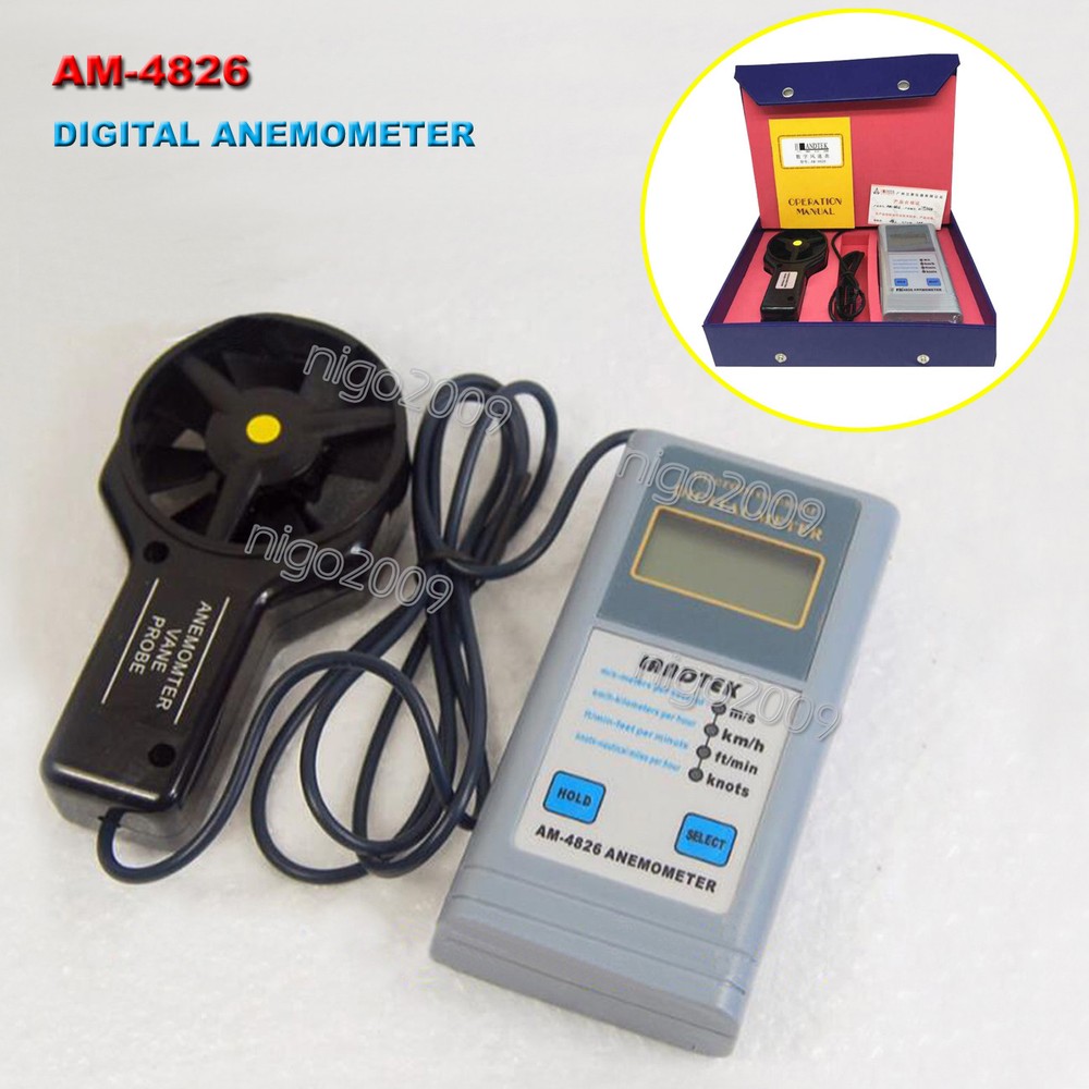 Landtek AM-4826 Digital Anemometer Multifunctional Air Flow Speed Anemometer