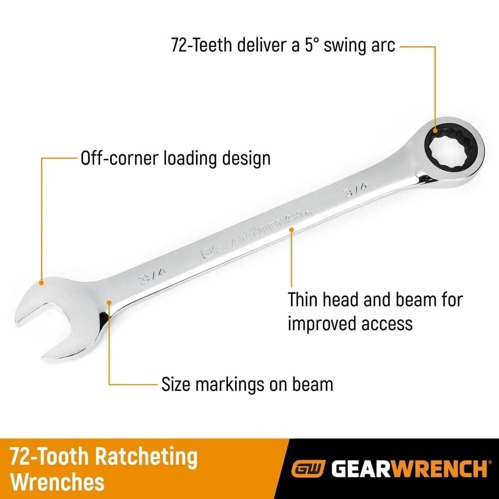 GearWrench 9416 Ratcheting Comb Wrench Set 16pc. Metric 8mm-24mm (USA DEALER!)