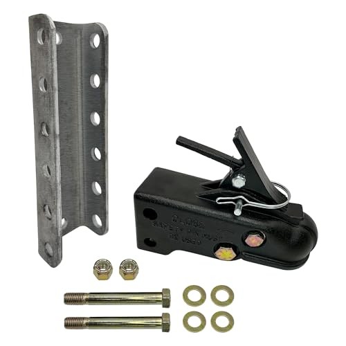 A.A Trailer Coupler with Adjustable Channel Bracket - - 2-5/16" Ball 5-Position