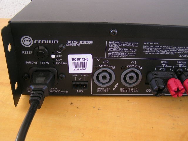 CROWN XLS 1002 Amplifier Drive Core 2 Channel 350 Watts