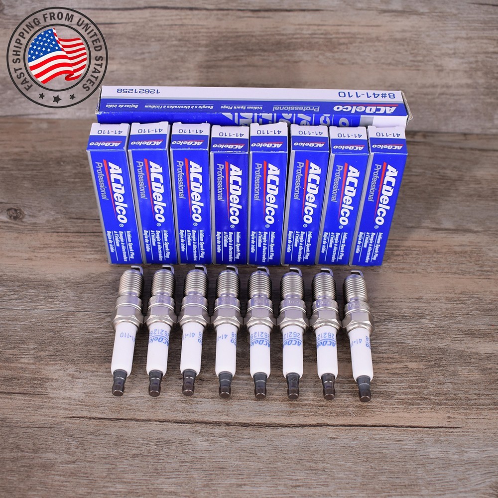 8PCS Genuine OEM 41-110 Iridium Spark Plugs 12621258 For Chevy 4.8L 5.3L 6.0 NEW