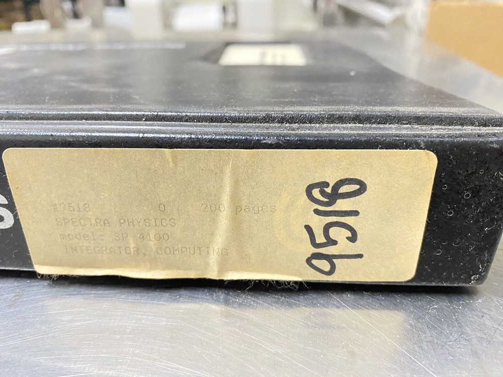 Spectra-Physics SP 4100 Computing Integrator - Users Guide / Instruction Manual