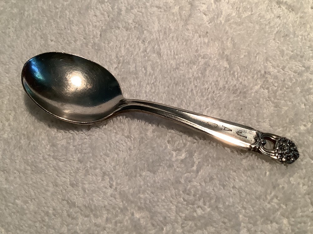 Eternally Yours Pattern by 1847 Rogers Silverplate Baby Spoon Monogram