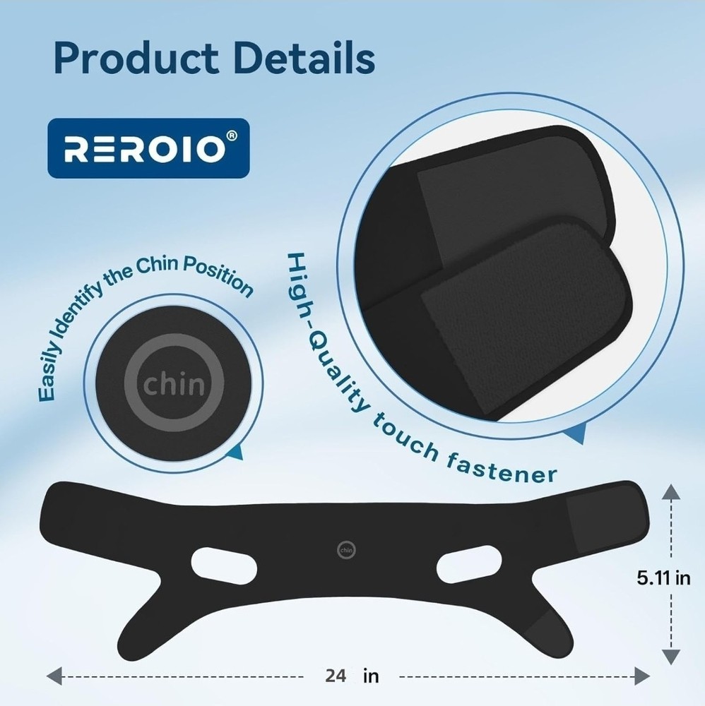 Anti Snoring Chin Strap for Sleeping - Adjustable & Breathable Snore Solution