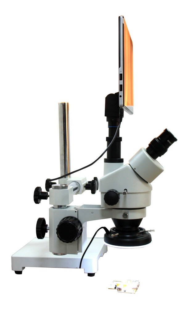 Electronics Repair Stereo Microscope 10–30× Boom, 4K Camera & 9″ 4k Screen
