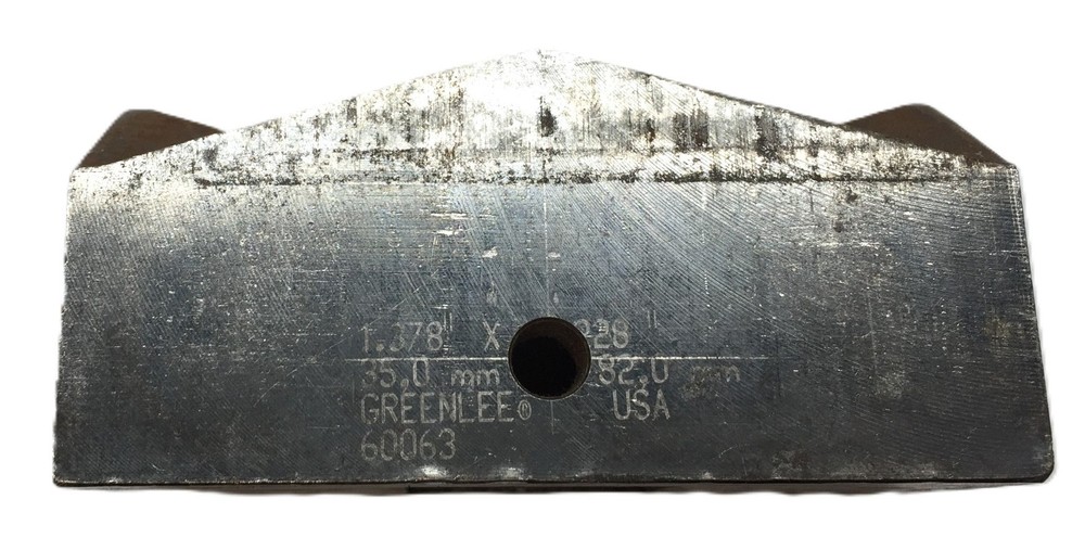 Greenlee 1.378" x 3.228 Replacement Rectangular Knockout Punch 60063 USED