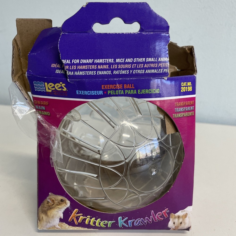 Lee's Kritter Krawler Mini Exercise Ball 5" Clear Open/Return