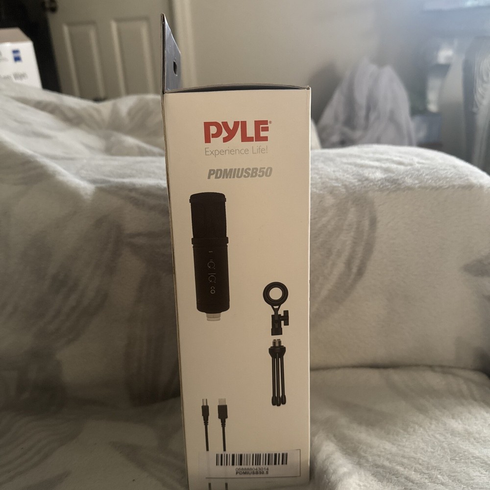 Pyle USB Plug & Play Computer Microphone, For Podcast Gaming & Streaming, Black