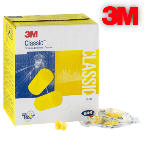 3M 312-1201 E-A-R Classic Disposable Yellow Foam Ear Plugs (Pick Total Pairs)