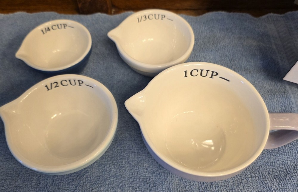 Crofton 4-piece ceramic measuring cup set.