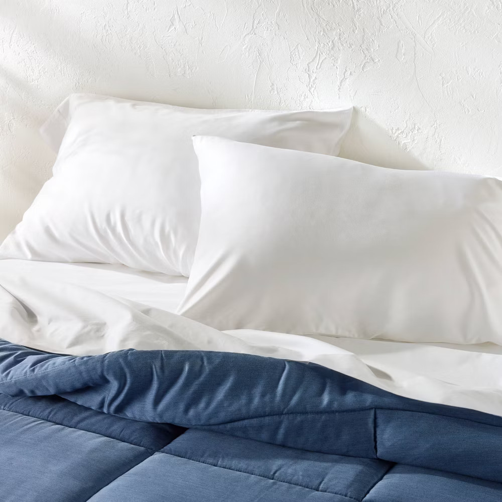 Standard 400 Thread Count Rayon from Bamboo Pillowcases White - Casaluna