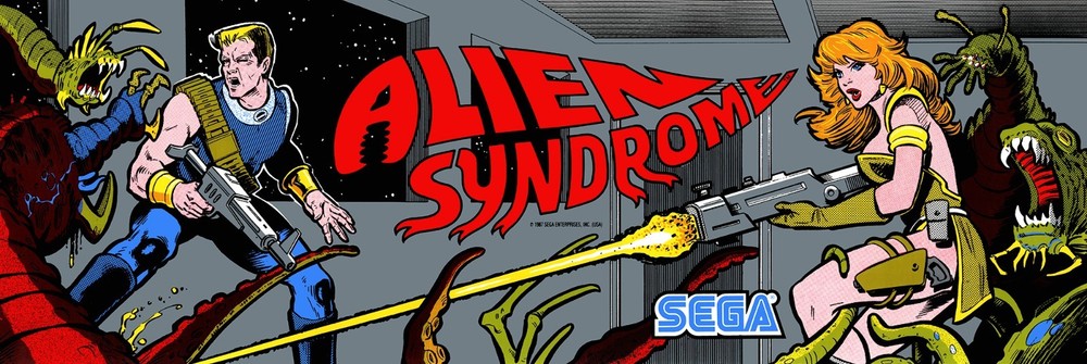 Alien Syndrome Arcade Marquee For Header/Backlit Sign