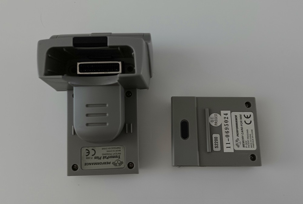 Performance TremorPak Memory Card Plus For Nintendo 64 N64 Controller Gray Lot