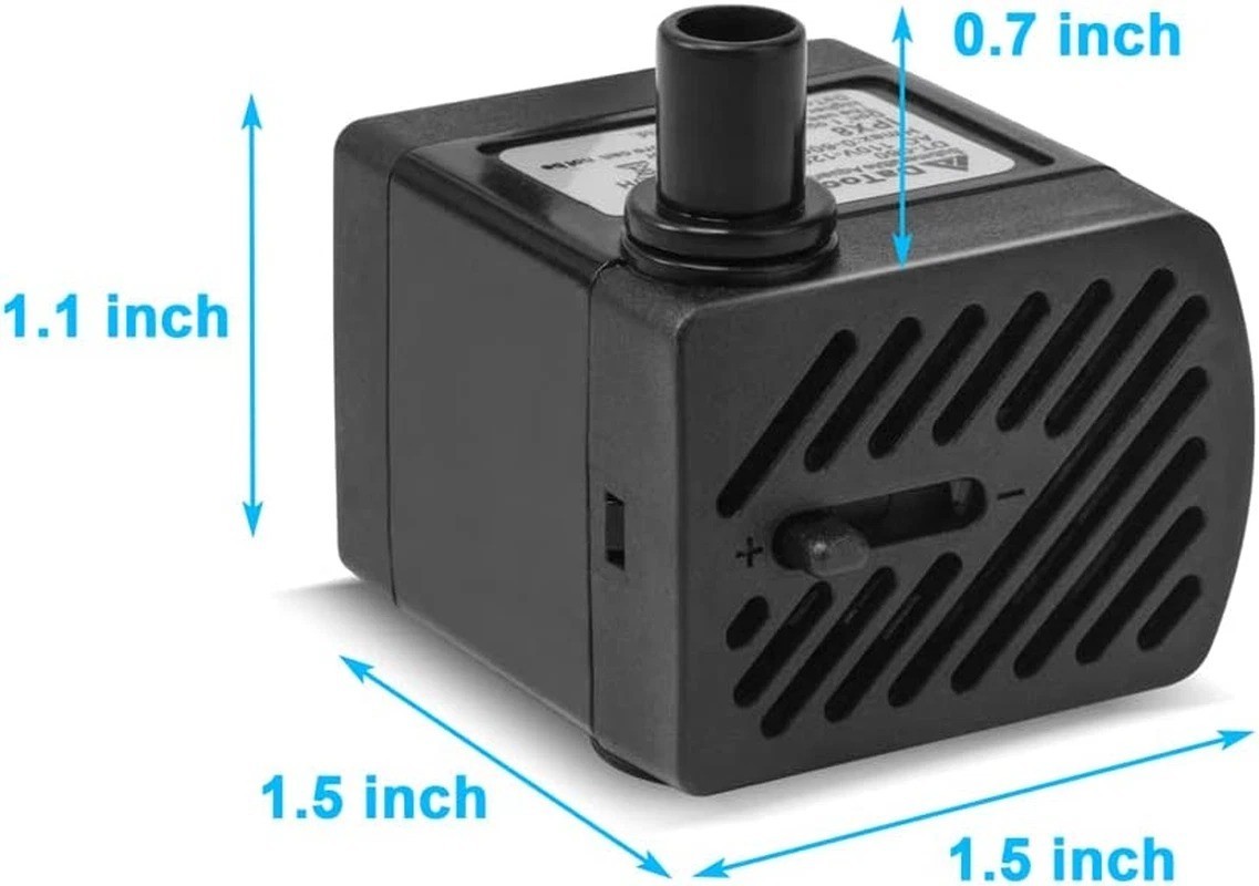 50GPH 3W Small Submersible Water Pump Mini Fountain Pump Ultra Quiet for Aquariu