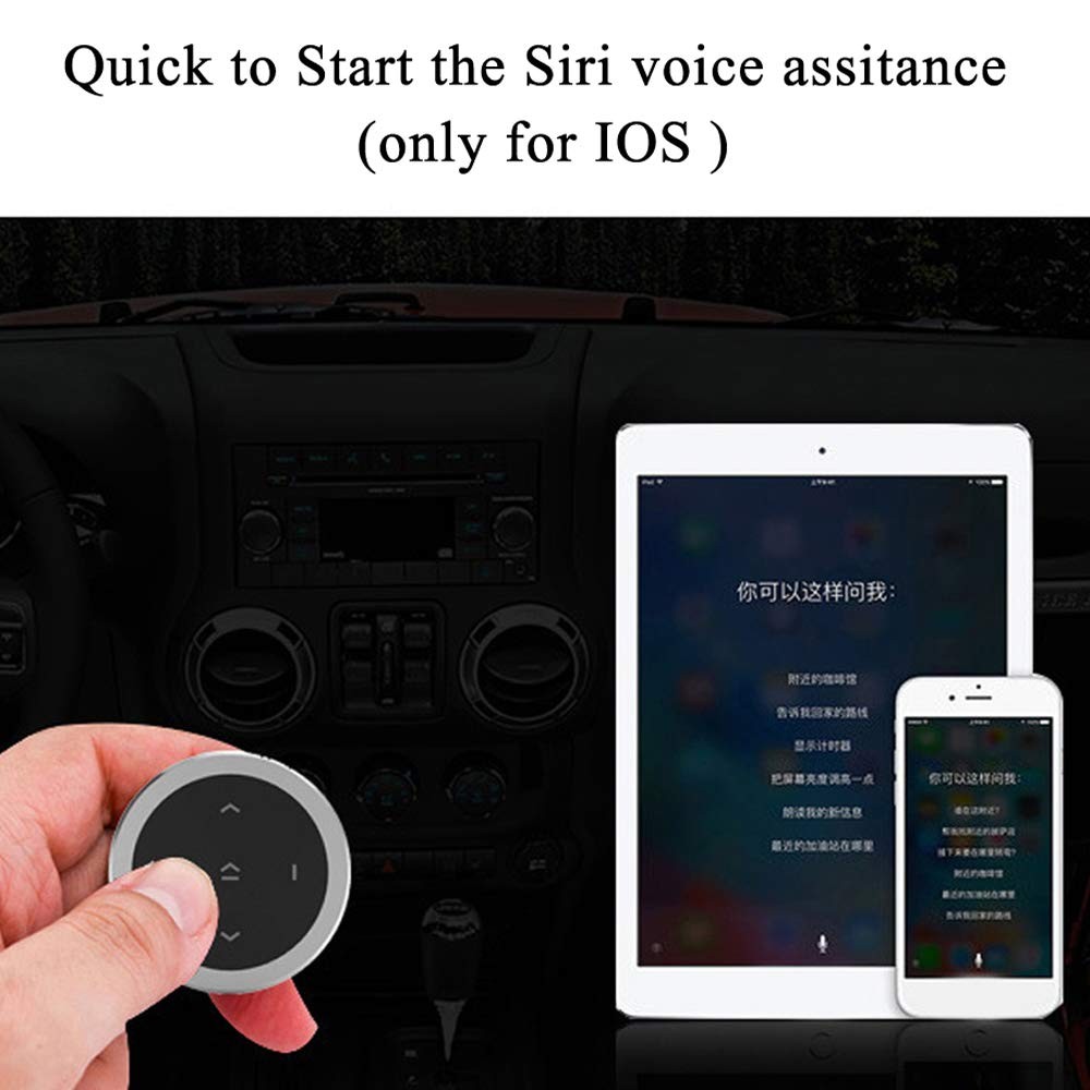 Car Wireless Bluetooth Remote Controller Phone Car Kit Steering Wheel Remote ...