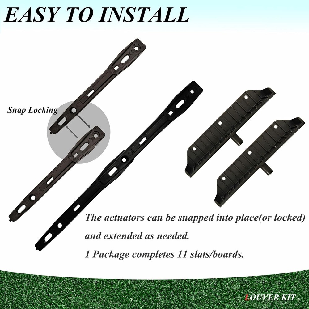 Explranltec Louver Bracket Kit, Deck Sunblind System, Shutters Hardware Syste...