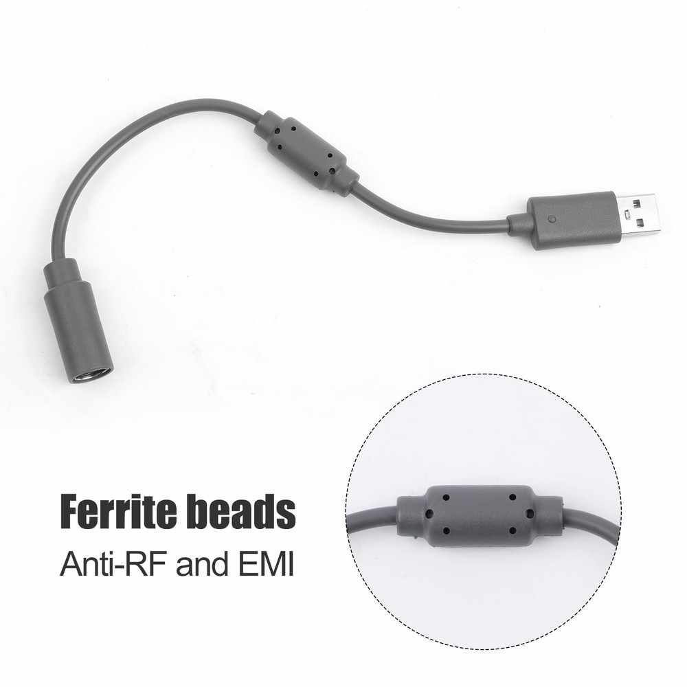 2pcs USB Breakaway Cable Replacement for Logitech G920 Thrustmaster Gray