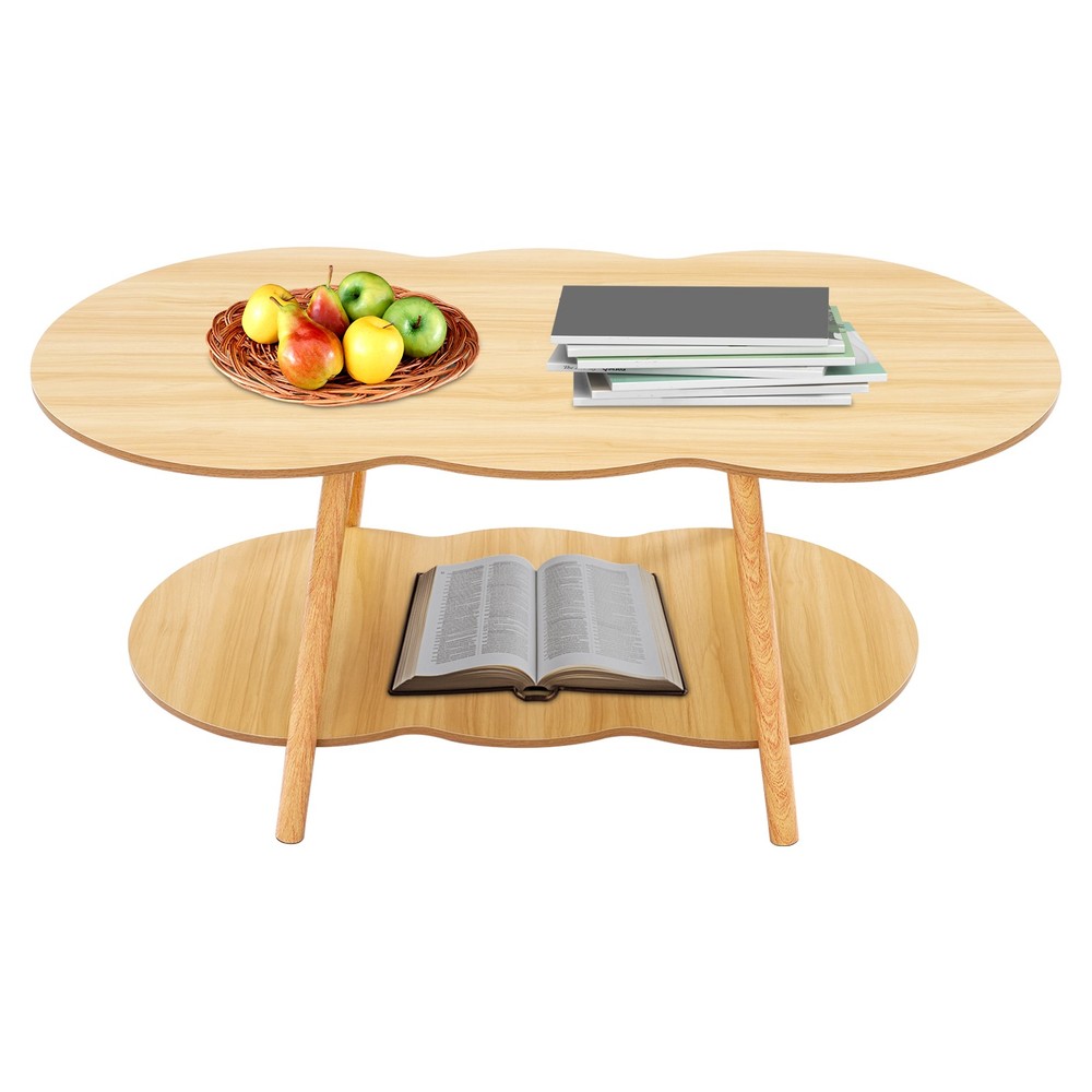 2-Tier Sofa Table Max 66.14 lbs Cloud Shape End Table 19.7in H Coffee Table