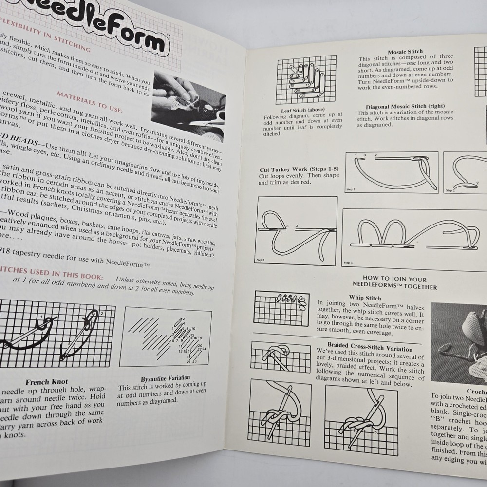 Lot of 4 NeedleForm Plastic Canvas Leaflets Patterns Needlework Crafts