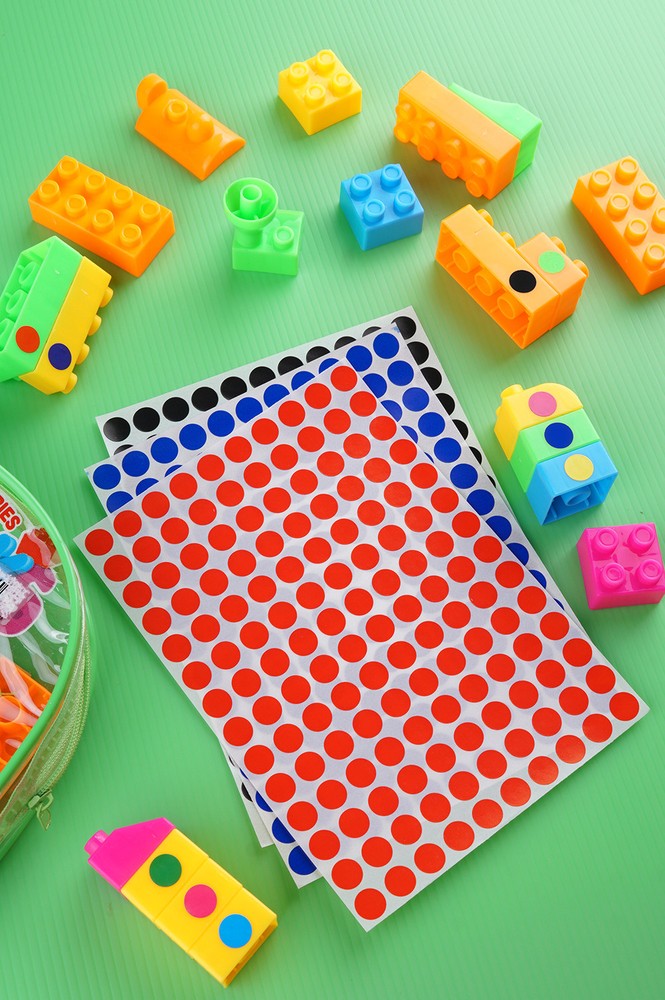 Color Coding Labels 3/8 Inch Dot Stickers Rounds Colored 0.375 Inch Circle