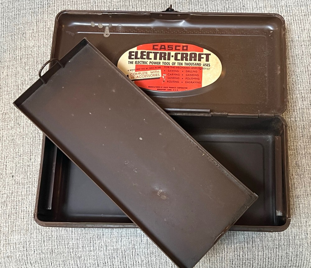 Vintage Casco Electri-Craft Brown Tool Box