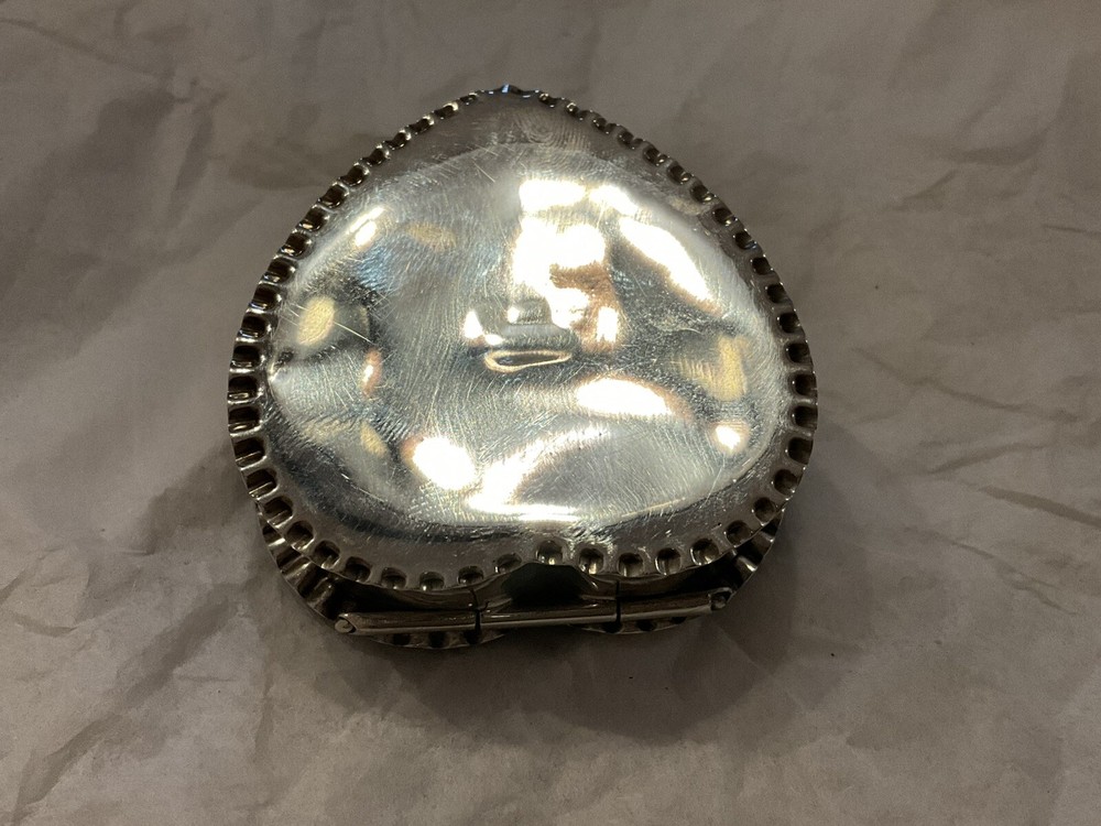Antique Heart Shape Silver Box