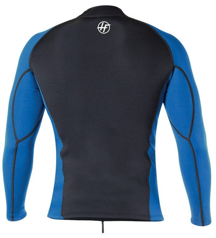 HYPERFLEX Men's 1.5mm VYRL Surf Jacket - Black/Blue - Medium - NWT