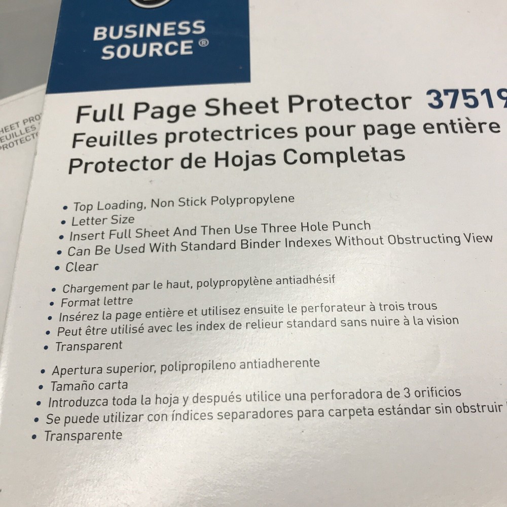 2x Business Source Sheet Protector 50ct (100 total)